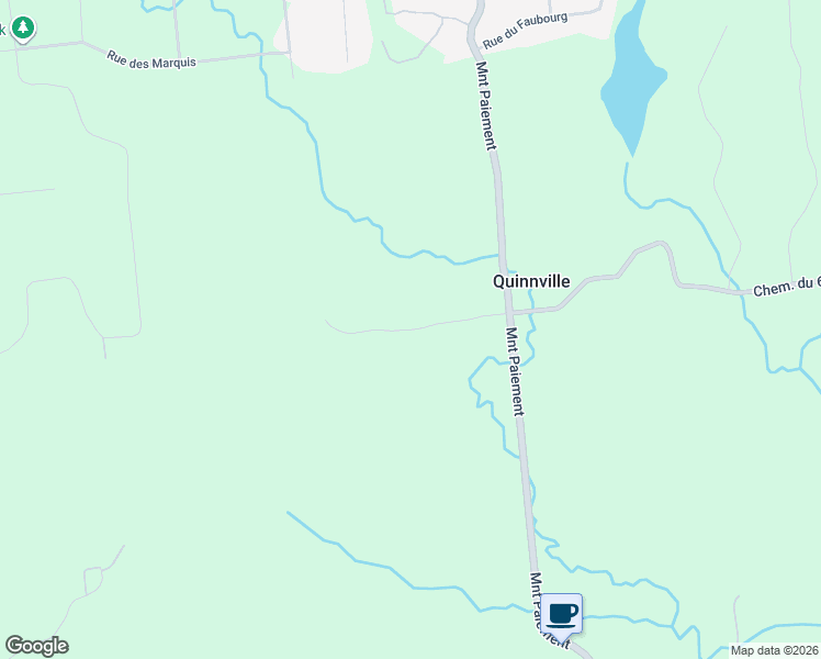 map of restaurants, bars, coffee shops, grocery stores, and more near Chemin du 6e-Rang in Cantley