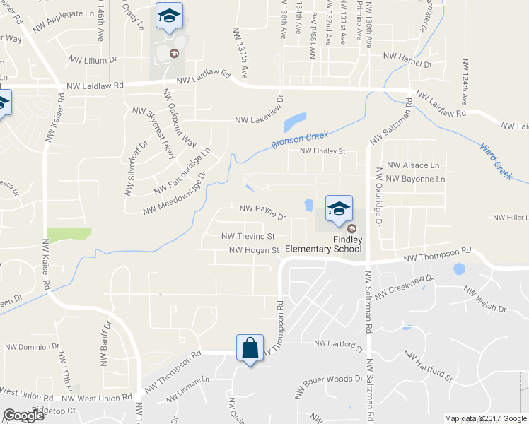 map of restaurants, bars, coffee shops, grocery stores, and more near 13592 Northwest Payne Drive in Portland