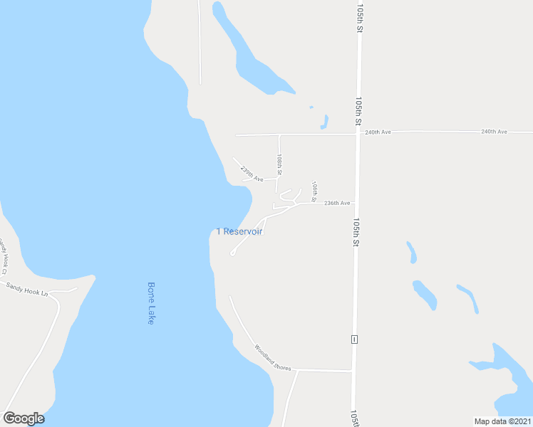 map of restaurants, bars, coffee shops, grocery stores, and more near 2364 109th Street in Luck