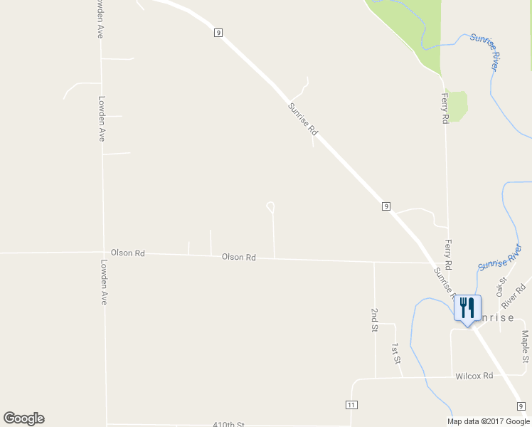 map of restaurants, bars, coffee shops, grocery stores, and more near 11794 Olson Road in Harris