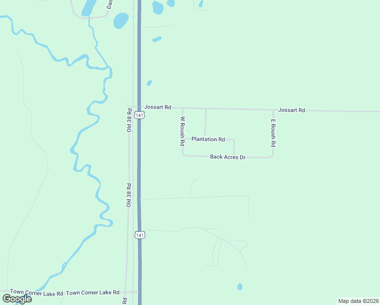 map of restaurants, bars, coffee shops, grocery stores, and more near W8014 Back Acres Drive in Pembine
