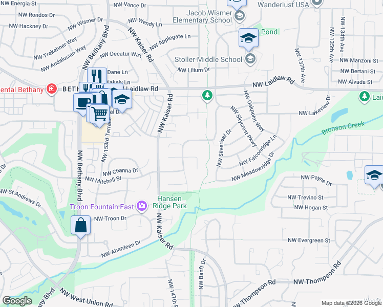 map of restaurants, bars, coffee shops, grocery stores, and more near 14617 Northwest Joseph Court in Portland