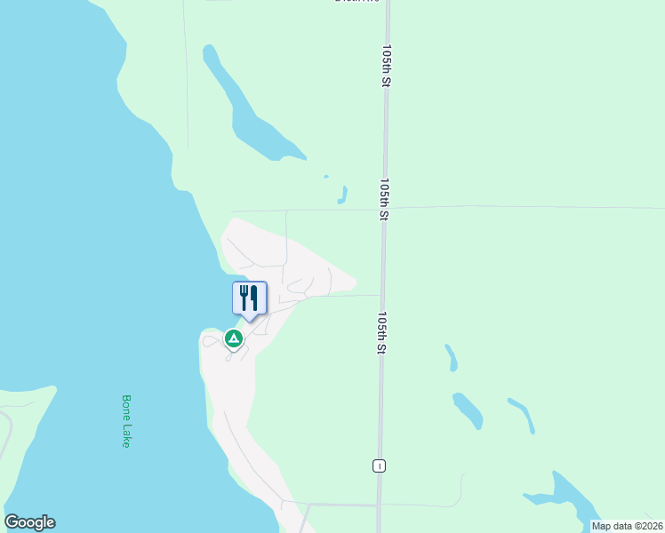 map of restaurants, bars, coffee shops, grocery stores, and more near 1057 238th Avenue in Luck