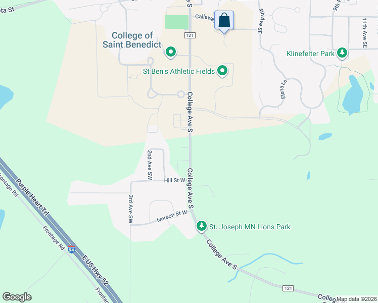 map of restaurants, bars, coffee shops, grocery stores, and more near 30 County Road 121 in Saint Joseph