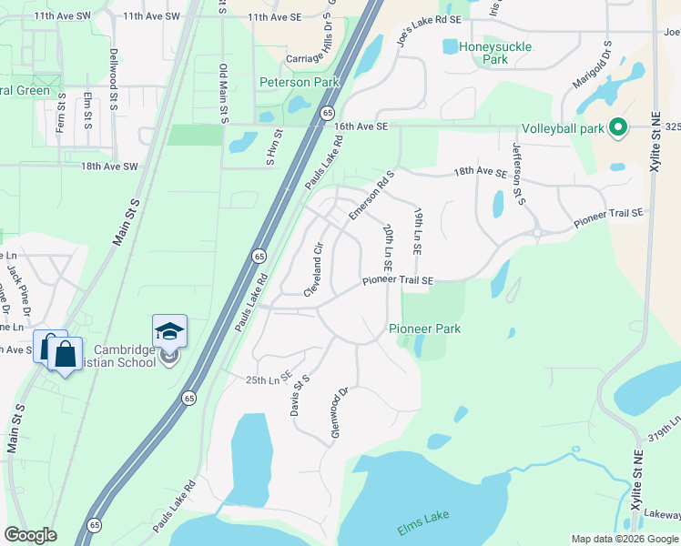 map of restaurants, bars, coffee shops, grocery stores, and more near 2151 Cleveland Way South in Cambridge