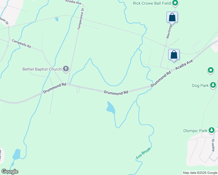 map of restaurants, bars, coffee shops, grocery stores, and more near 1310 Drummond Road in Westville