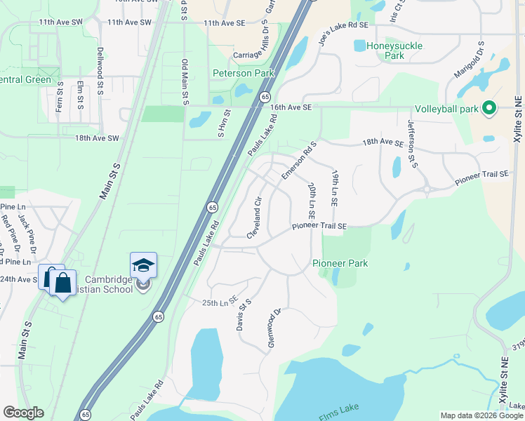 map of restaurants, bars, coffee shops, grocery stores, and more near 2151 Cleveland Way South in Cambridge