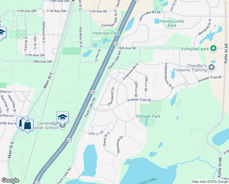 map of restaurants, bars, coffee shops, grocery stores, and more near 2137 Cleveland Way South in Cambridge