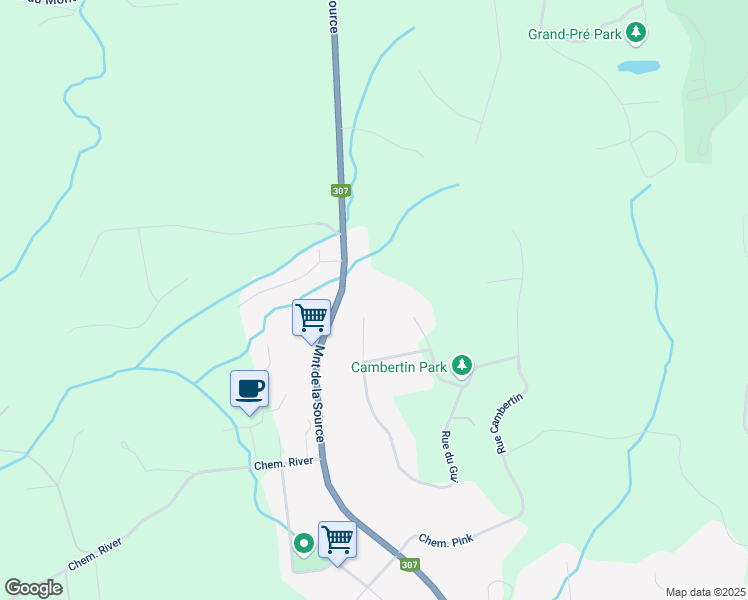 map of restaurants, bars, coffee shops, grocery stores, and more near 115 Rue du Gui in Cantley