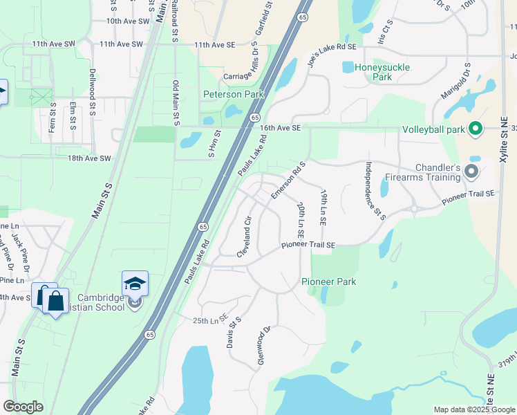 map of restaurants, bars, coffee shops, grocery stores, and more near 2117 Cleveland Way South in Cambridge