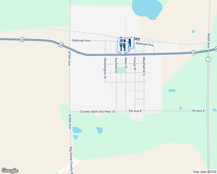 map of restaurants, bars, coffee shops, grocery stores, and more near 210 4th Avenue in Beardsley