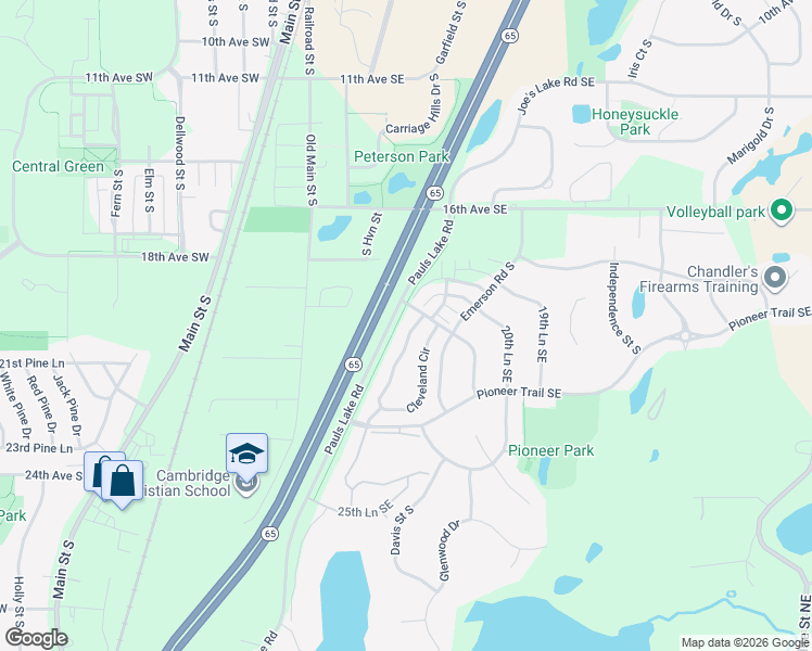 map of restaurants, bars, coffee shops, grocery stores, and more near 2114 Cleveland Lane South in Cambridge