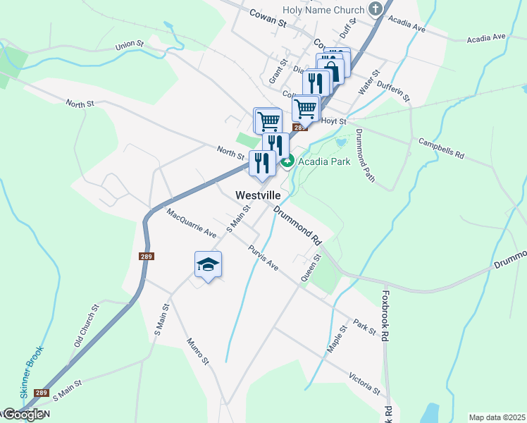 map of restaurants, bars, coffee shops, grocery stores, and more near 2016 Acadia Street in Westville