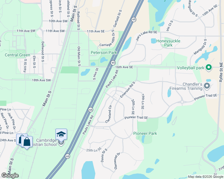 map of restaurants, bars, coffee shops, grocery stores, and more near 481 19th Place Southeast in Cambridge