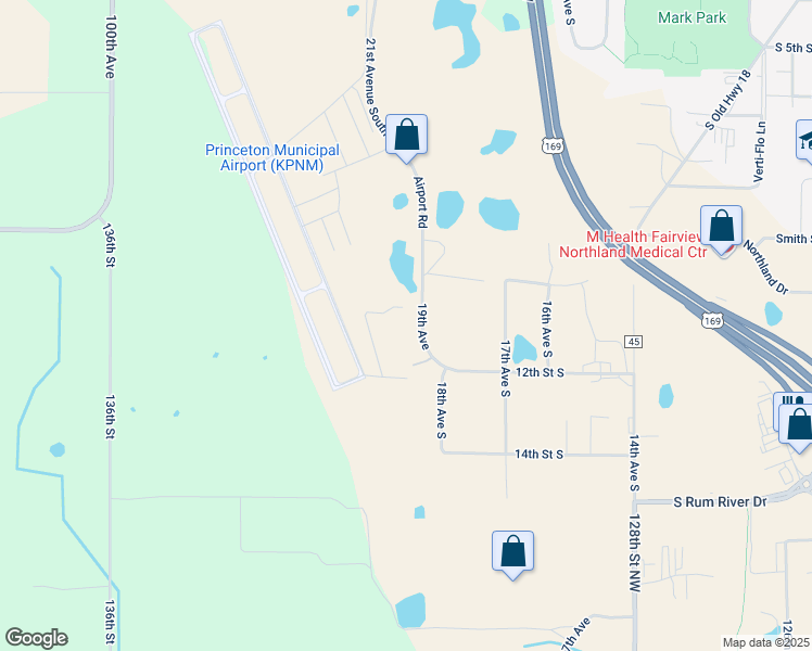 map of restaurants, bars, coffee shops, grocery stores, and more near 1105 19th Avenue in Princeton