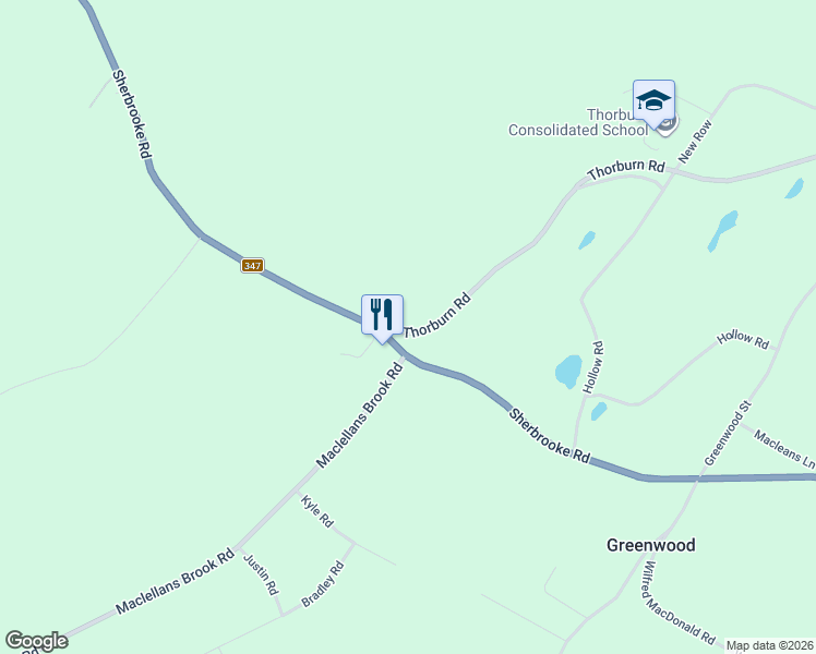 map of restaurants, bars, coffee shops, grocery stores, and more near 9 Thorburn Road in Thorburn