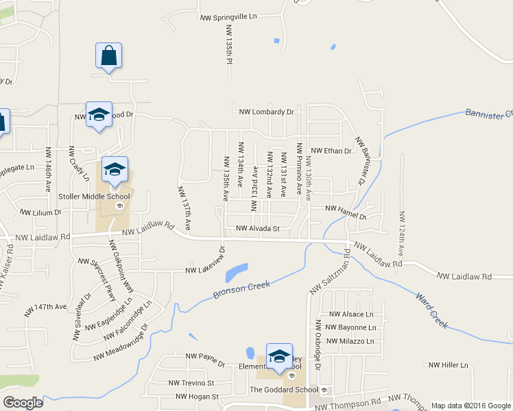 map of restaurants, bars, coffee shops, grocery stores, and more near 5353 Northwest 133rd Avenue in Portland