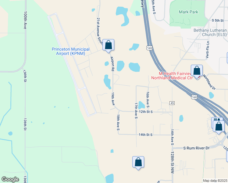 map of restaurants, bars, coffee shops, grocery stores, and more near 900 Airport Road in Princeton
