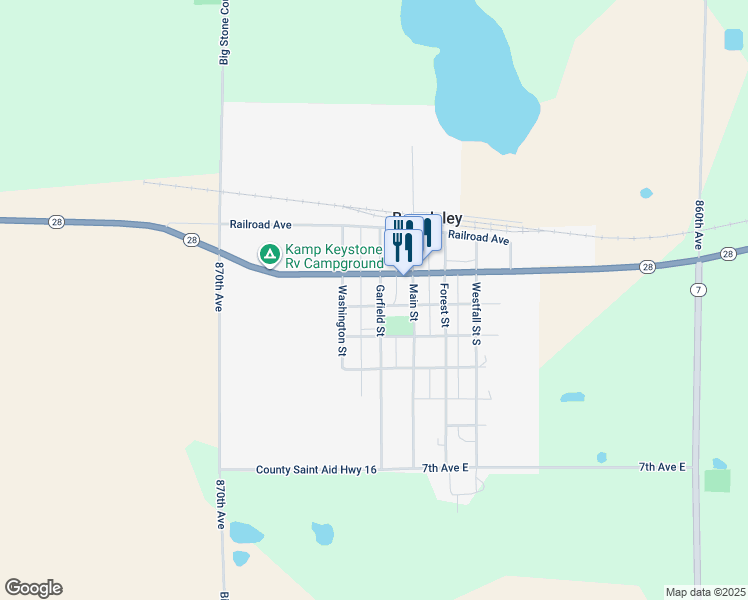 map of restaurants, bars, coffee shops, grocery stores, and more near 114 Garfield Street in Beardsley