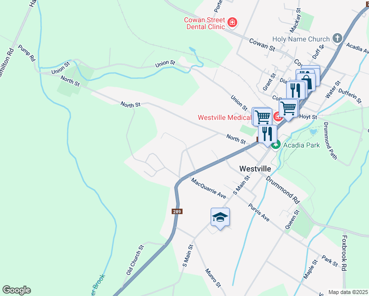 map of restaurants, bars, coffee shops, grocery stores, and more near 2175 Greenwood Street in Westville