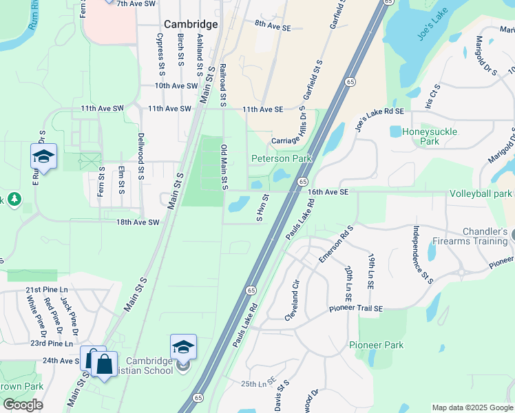 map of restaurants, bars, coffee shops, grocery stores, and more near 1635 South Haven Drive in Cambridge