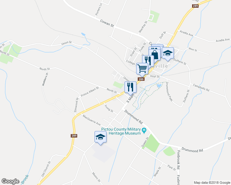 map of restaurants, bars, coffee shops, grocery stores, and more near 2071 North Street in Westville