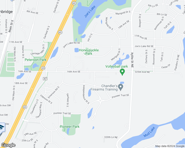 map of restaurants, bars, coffee shops, grocery stores, and more near 1605 Jefferson Street South in Cambridge