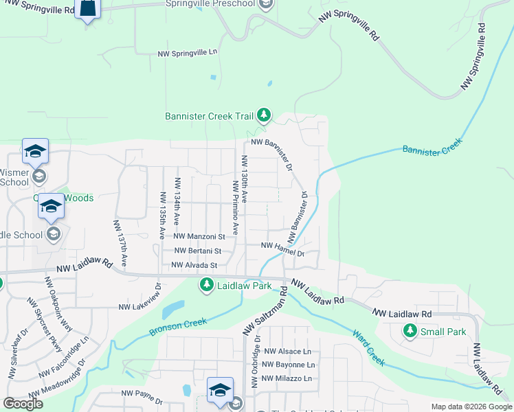 map of restaurants, bars, coffee shops, grocery stores, and more near 12914 Northwest Ethan Drive in Portland