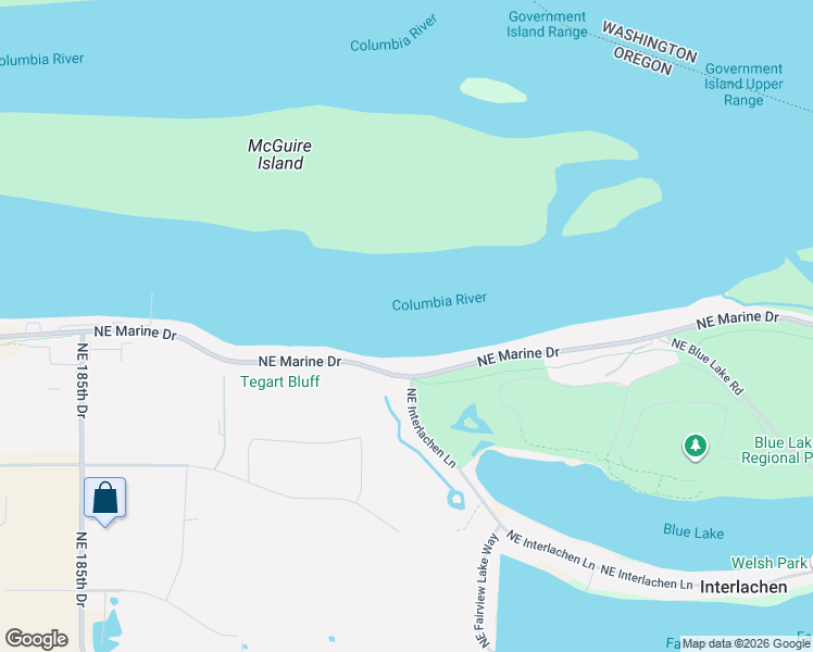 map of restaurants, bars, coffee shops, grocery stores, and more near 19609 Northeast Marine Drive in Portland