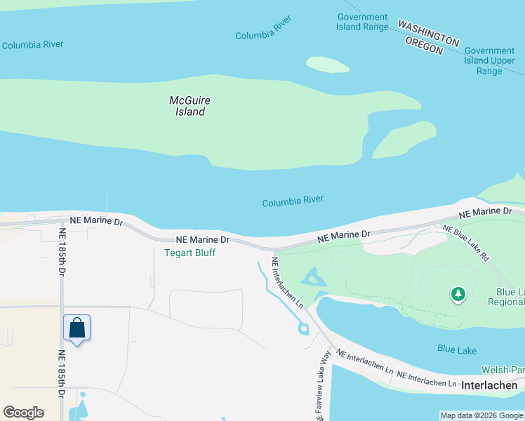 map of restaurants, bars, coffee shops, grocery stores, and more near 19609 Northeast Marine Drive in Portland