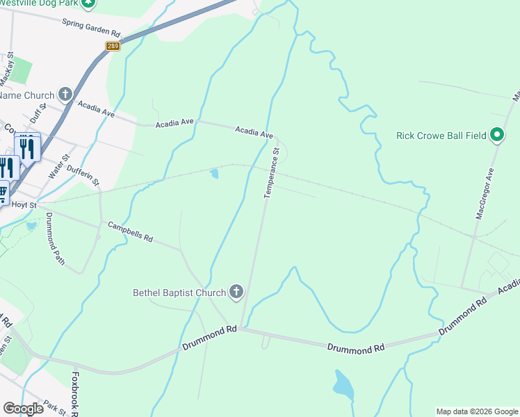 map of restaurants, bars, coffee shops, grocery stores, and more near 1804 Temperance Street in Westville