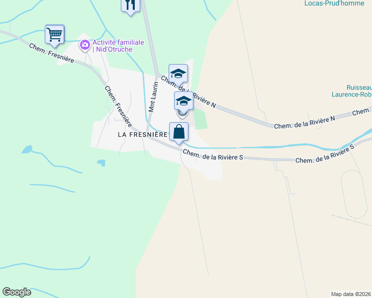 map of restaurants, bars, coffee shops, grocery stores, and more near 761 Chemin de la Rivière Sud in Saint-Eustache