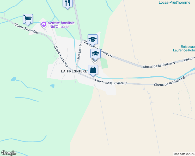 map of restaurants, bars, coffee shops, grocery stores, and more near 761 Chemin de la Rivière Sud in Saint-Eustache