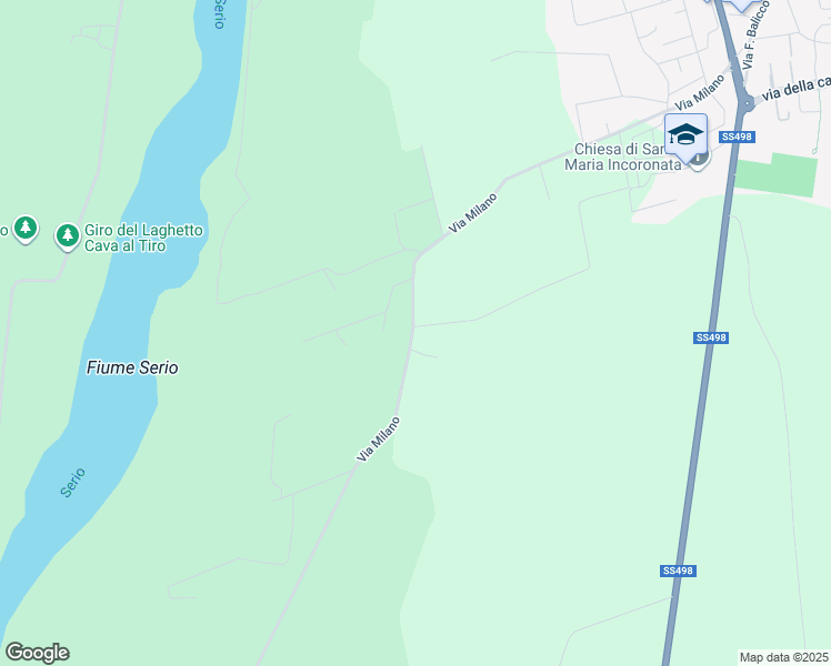 map of restaurants, bars, coffee shops, grocery stores, and more near 9 Via Milano in Provincia di Bergamo