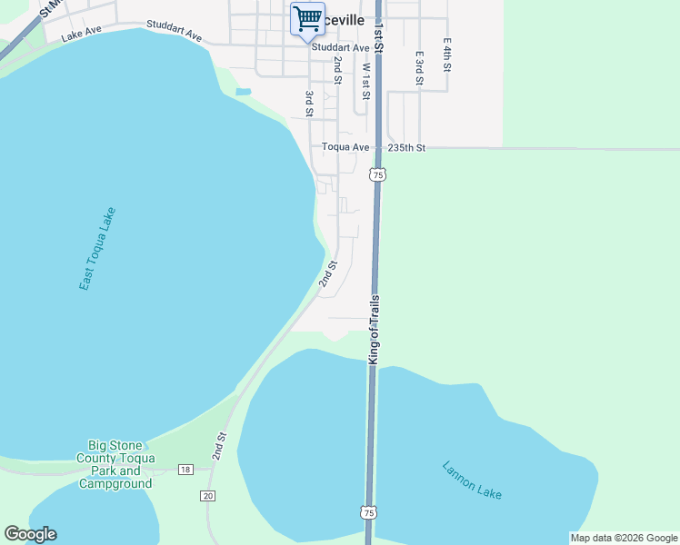 map of restaurants, bars, coffee shops, grocery stores, and more near 108 2nd Street in Graceville