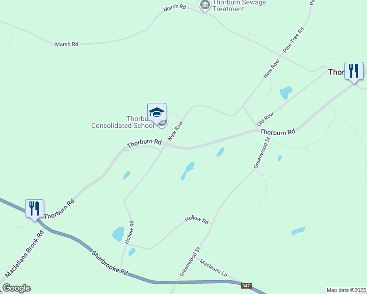 map of restaurants, bars, coffee shops, grocery stores, and more near 235 Thorburn Road in Thorburn