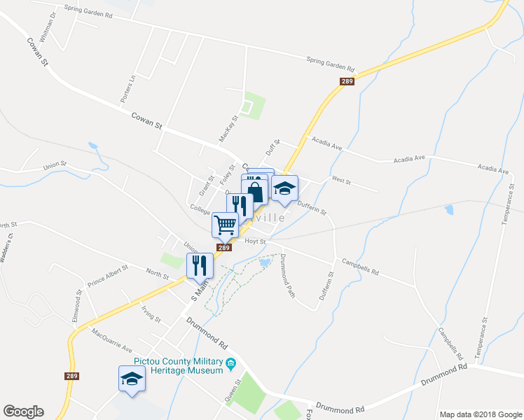 map of restaurants, bars, coffee shops, grocery stores, and more near 1785 North Main Street in Westville