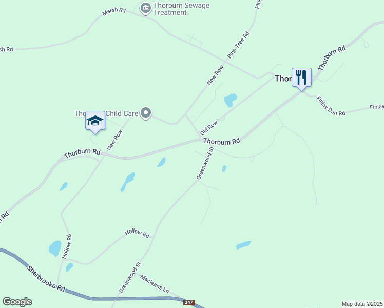 map of restaurants, bars, coffee shops, grocery stores, and more near 19 Ash Road in Thorburn