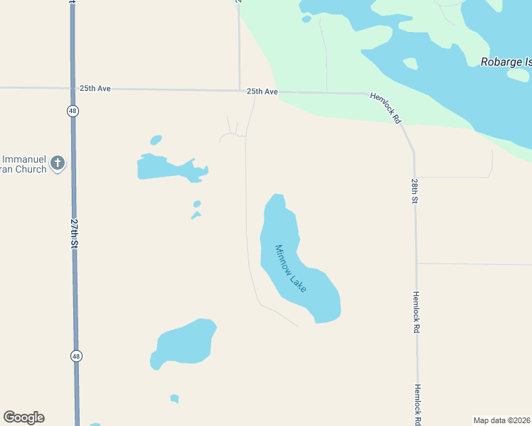 map of restaurants, bars, coffee shops, grocery stores, and more near 2473 27 1/2 Street in Rice Lake