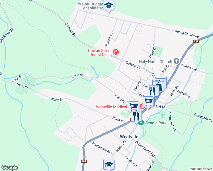 map of restaurants, bars, coffee shops, grocery stores, and more near 1002 Evans Way in Westville
