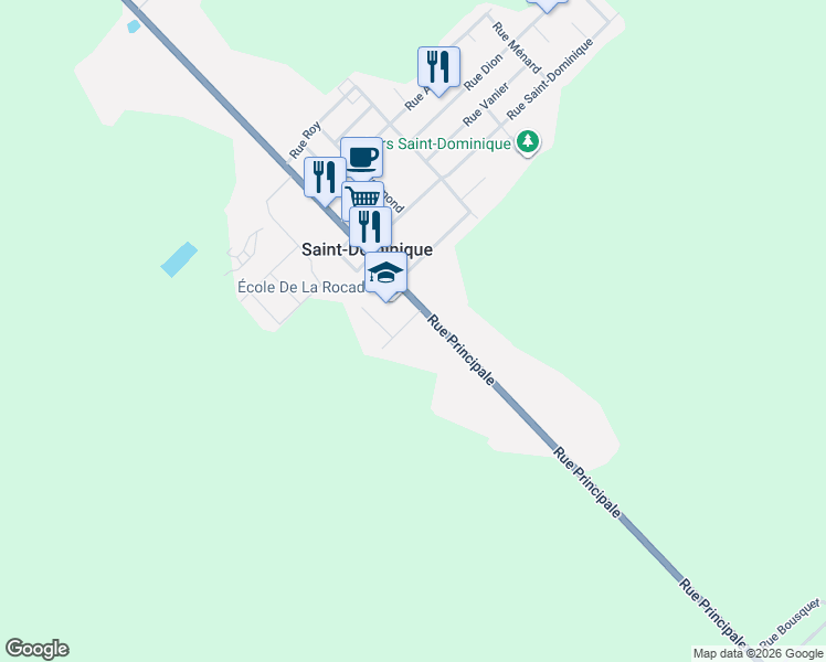 map of restaurants, bars, coffee shops, grocery stores, and more near 432 Rue Dubreuil in Saint-Dominique