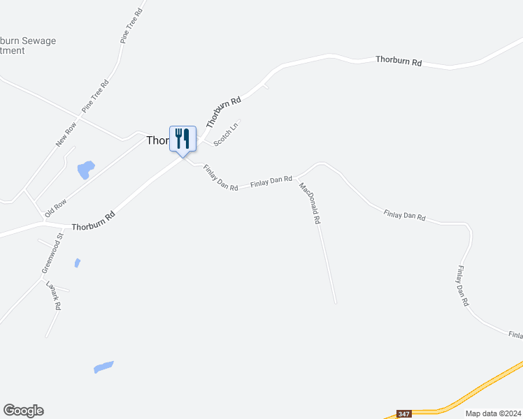 map of restaurants, bars, coffee shops, grocery stores, and more near 403 Finlay Dan Road in Thorburn