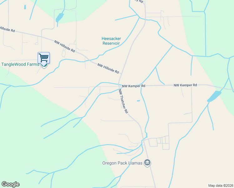 map of restaurants, bars, coffee shops, grocery stores, and more near 5901 Northwest Thatcher Road in Forest Grove