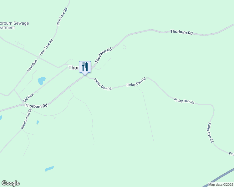 map of restaurants, bars, coffee shops, grocery stores, and more near 407 Finlay Dan Road in Thorburn