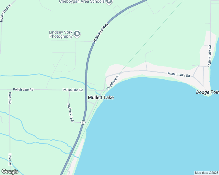 map of restaurants, bars, coffee shops, grocery stores, and more near 1861 Bayshore Drive in Cheboygan