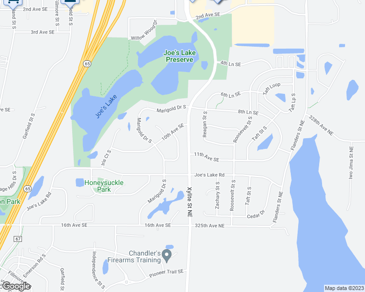 map of restaurants, bars, coffee shops, grocery stores, and more near 1583 Plum Creek Drive Southeast in Cambridge