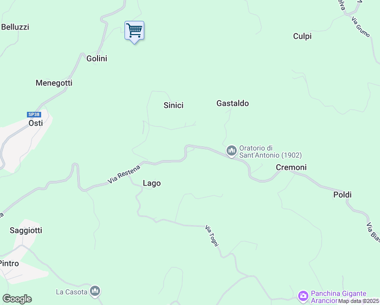 map of restaurants, bars, coffee shops, grocery stores, and more near 3 Via Zolo in Provincia di Vicenza