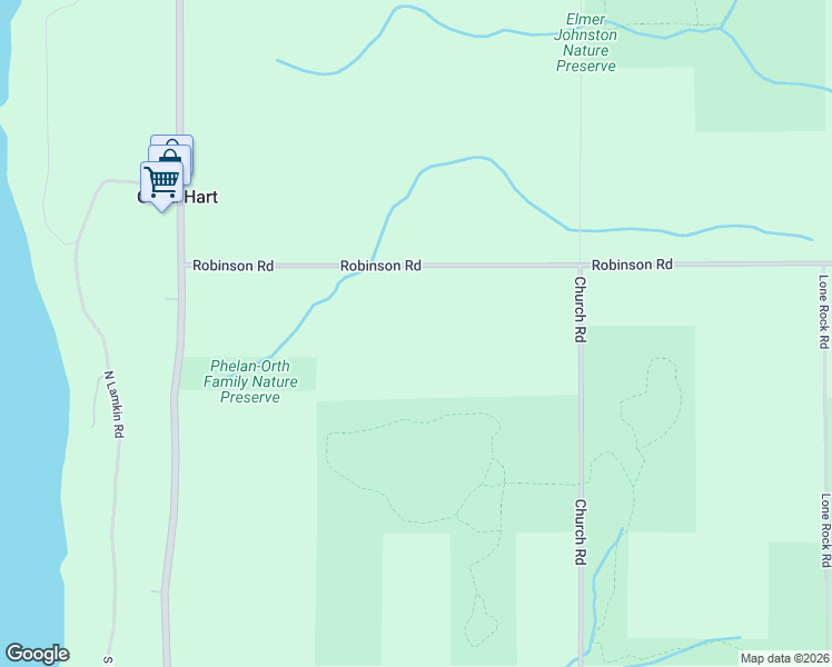 map of restaurants, bars, coffee shops, grocery stores, and more near 9513 Robinson Road in Harbor Springs