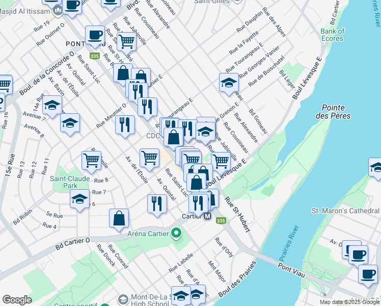 St Hubert Quebec Map 168 Saint Hubert Street, Laval Qc - Walk Score