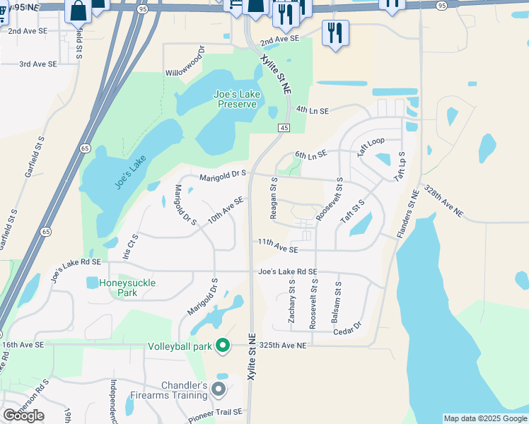 map of restaurants, bars, coffee shops, grocery stores, and more near 1000 Opportunity Boulevard in Cambridge